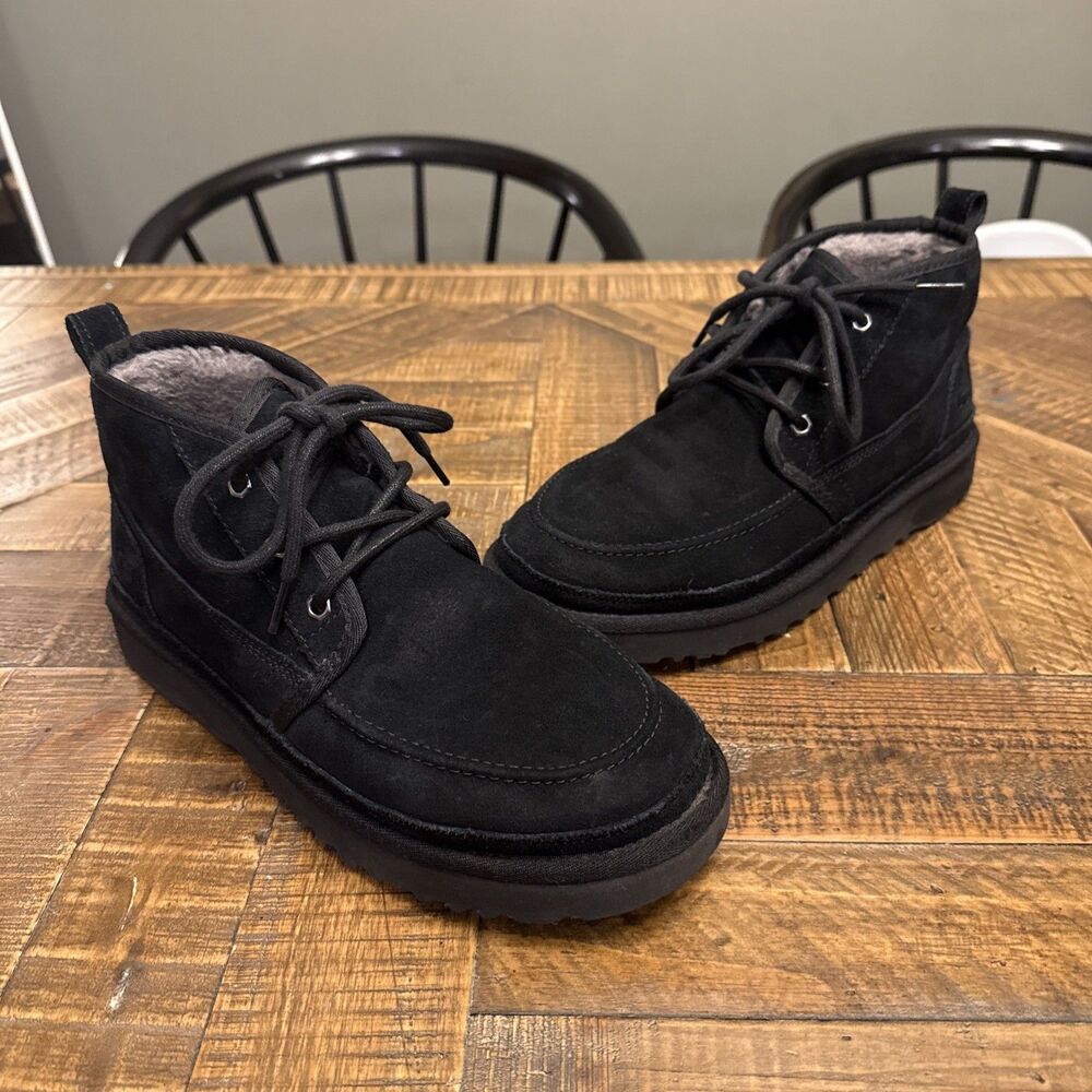 UGG Men’s Neumel Moc Boot Black Suede Size 9 Casual Chukka Comfort Shoes